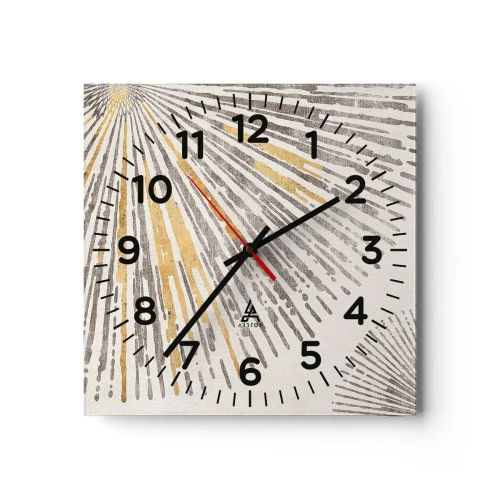 Wanduhr - Glasuhr - Schönheit des Strahls - 30x30 cm