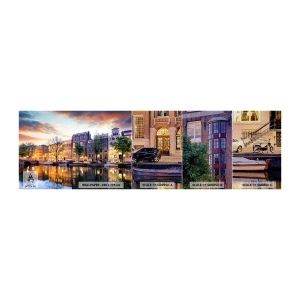 Fototapeten Muster Premium Sand - Zurückhaltende und gelassene niederländische Schönheit - Stadt, Die Architektur, Amsterdam - 100x30 cm