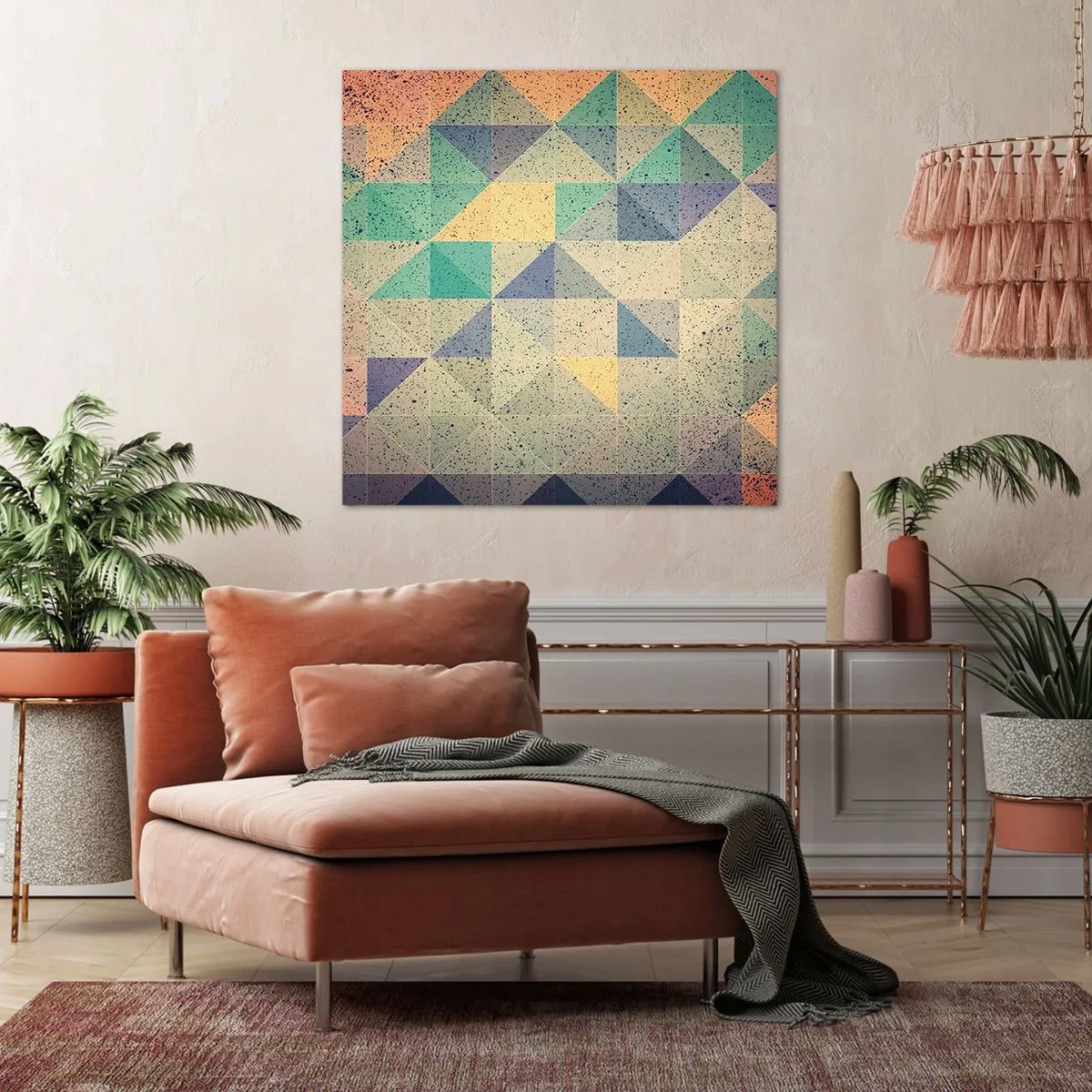 Bild auf Leinwand - Leinwandbild - Republik der Dreiecke - 50x50 cm