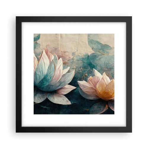 Poster in einem schwarzem Rahmen - Seesterne - 30x30 cm