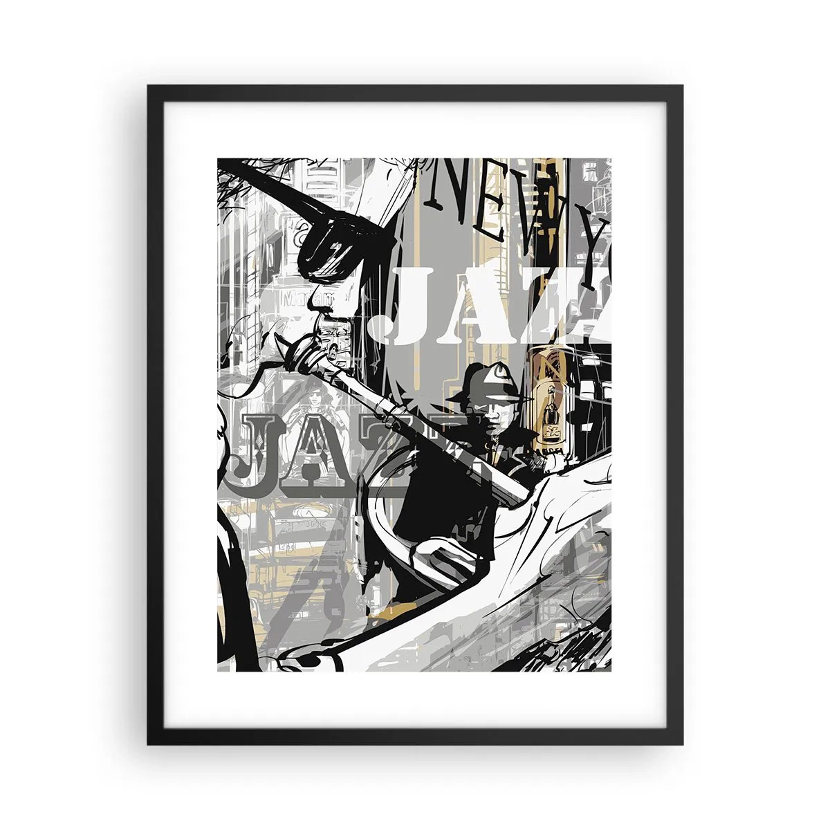 Poster in einem schwarzem Rahmen - Im Rhythmus von New York - 40x50 cm