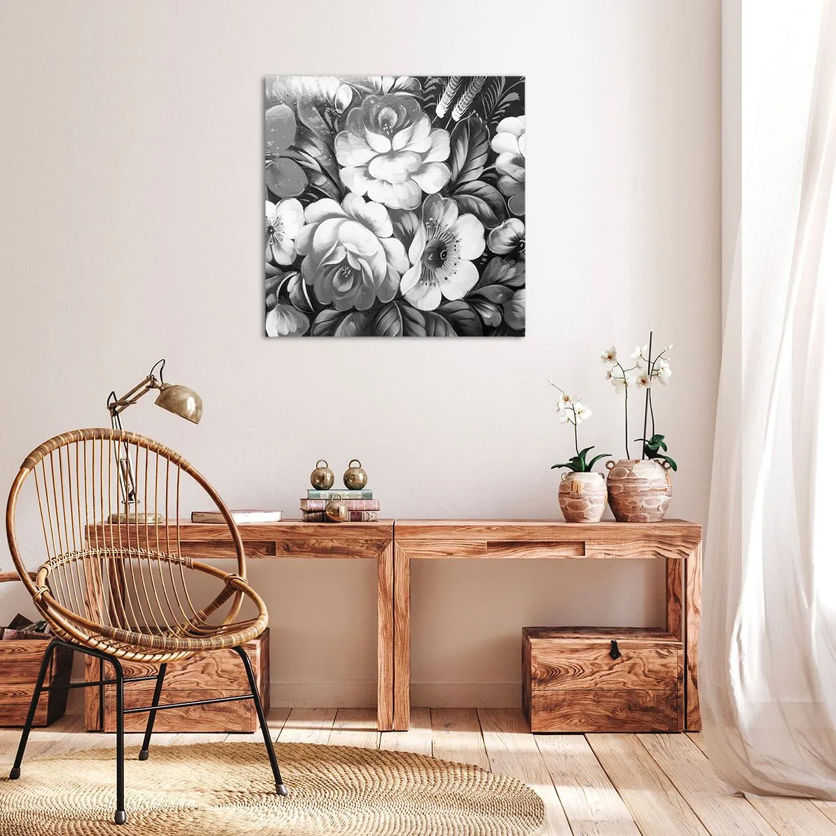 Bild auf Leinwand - Leinwandbild - Schön auch in Grau - 40x40 cm