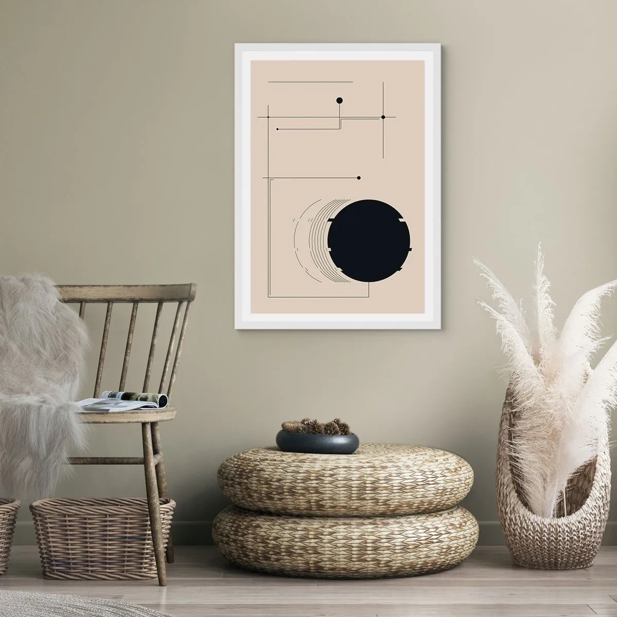 Poster in einem weißen Rahmen - Flexible und dynamische Komposition - 40x50 cm