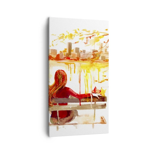 Bild auf Leinwand - Leinwandbild - Ein Moment der Besinnung - 45x80 cm