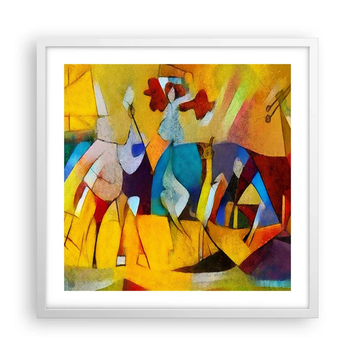 Poster in einem weißen Rahmen - Sonne - Leben - Freude - 50x50 cm