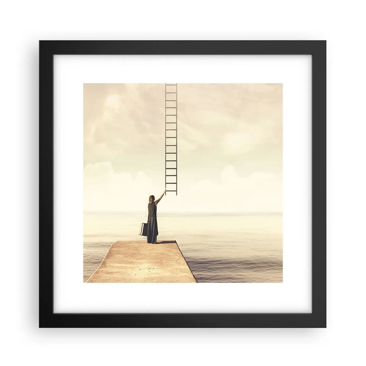 Poster in einem schwarzem Rahmen - Eine magische Reise - 30x30 cm