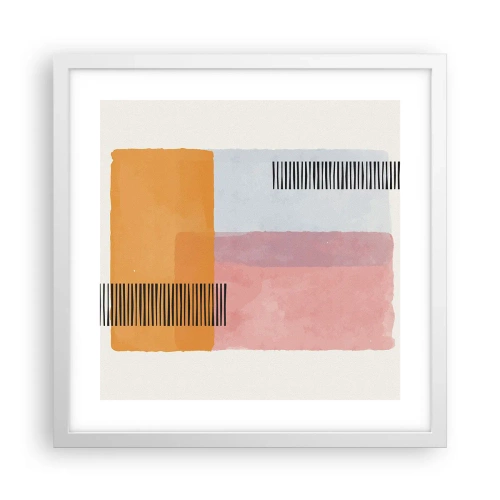 Poster in einem weißen Rahmen - Von Ecke zu Ecke - 40x40 cm