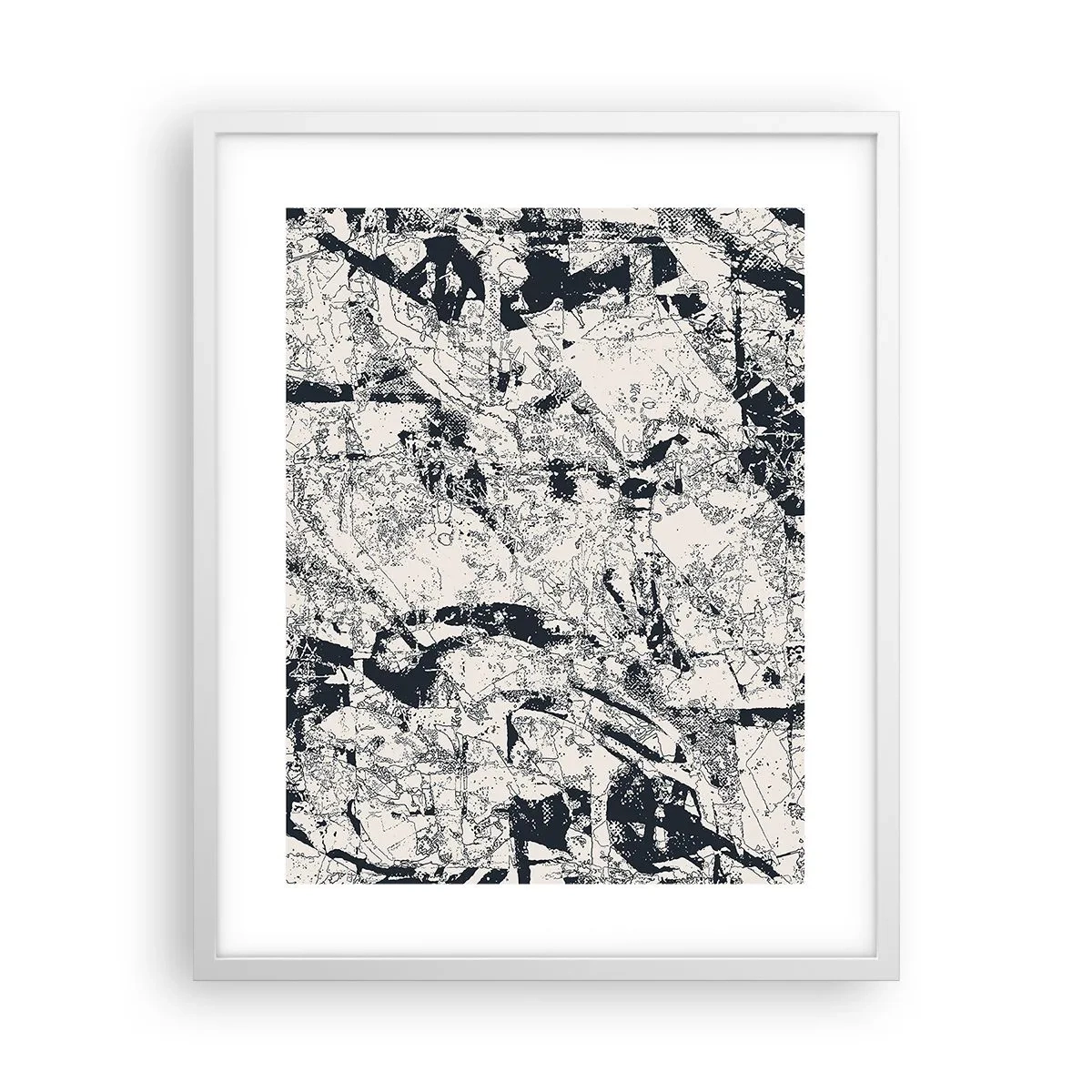 Poster in einem weißen Rahmen - Durchdringung der Gegensätze - 40x50 cm