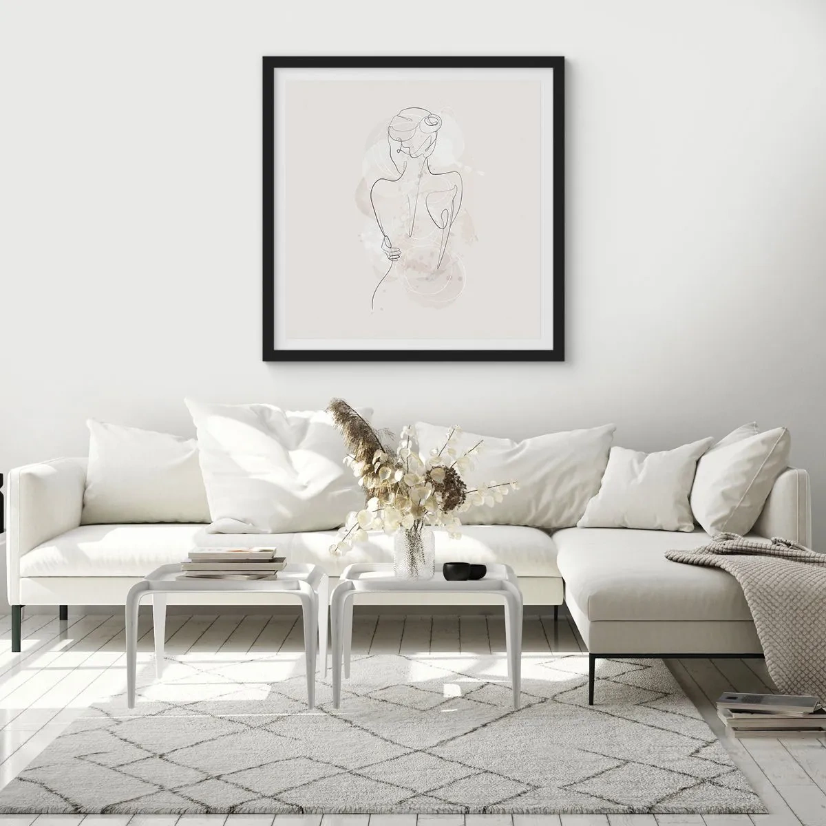 Poster in einem schwarzem Rahmen - Wie ein sensibles Instrument - 60x60 cm