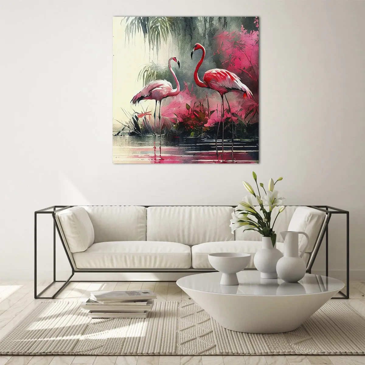 Glasbild - Bild auf glas - Lektion in natürlicher Anmut - 60x60 cm