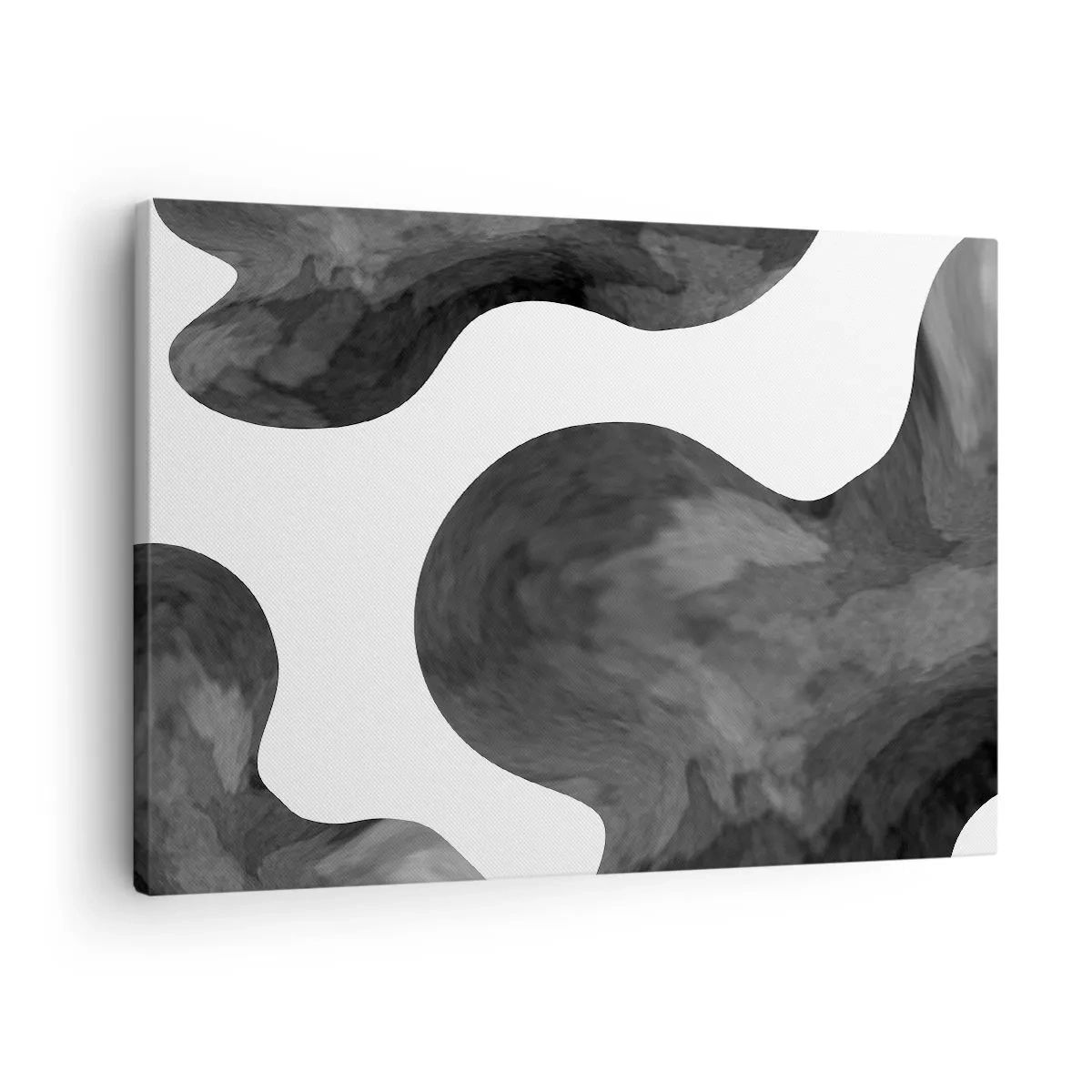 Bild auf Leinwand - Leinwandbild - Abstraktes Muster in Grau- und Weißtönen - 70x50cm - Milchstraße - Moderne Wanddekoration für Wohnzimmer und Schlafzimmer ARTTOR