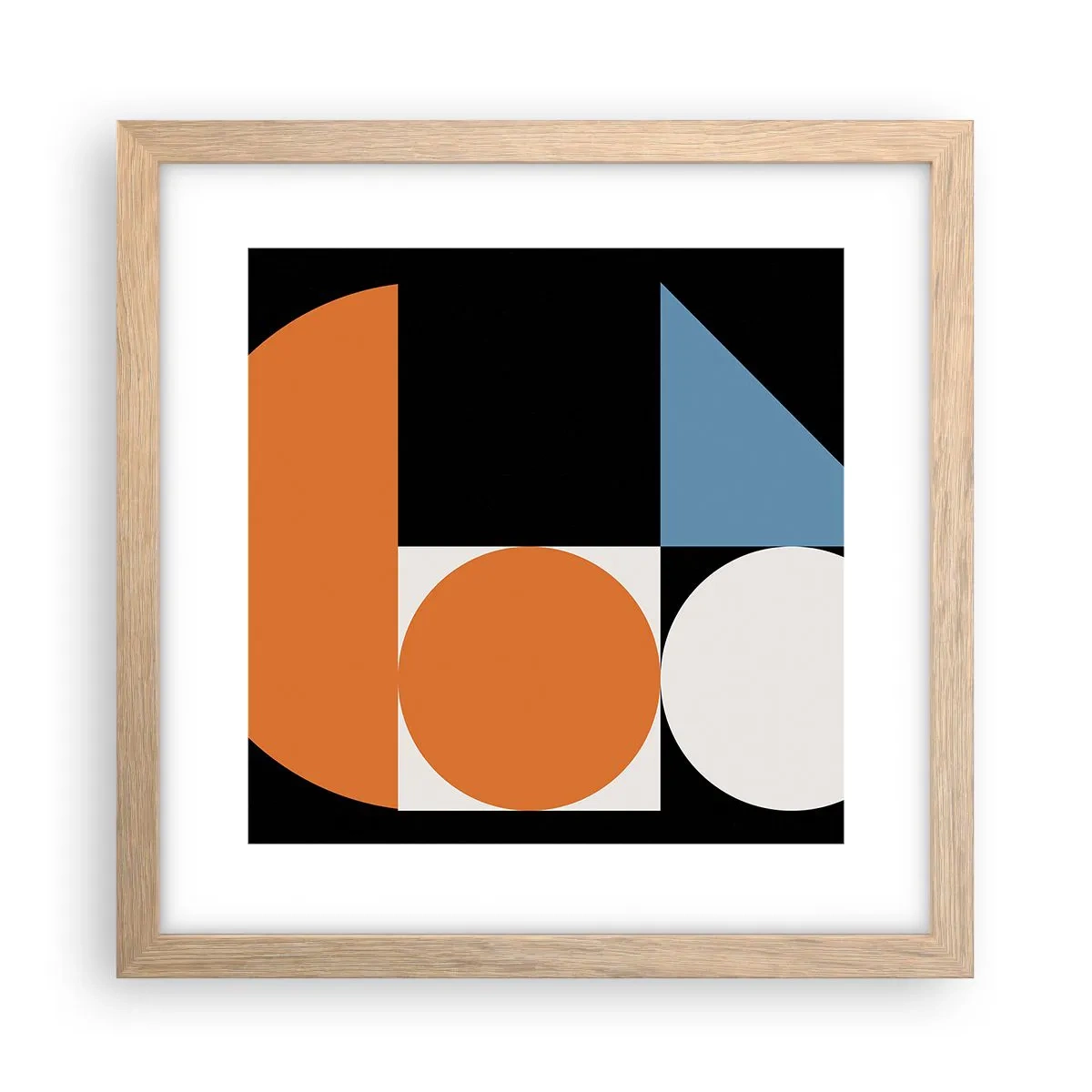 Poster in einem Rahmen aus heller Eiche - Bebilderte Anordnung - 30x30 cm