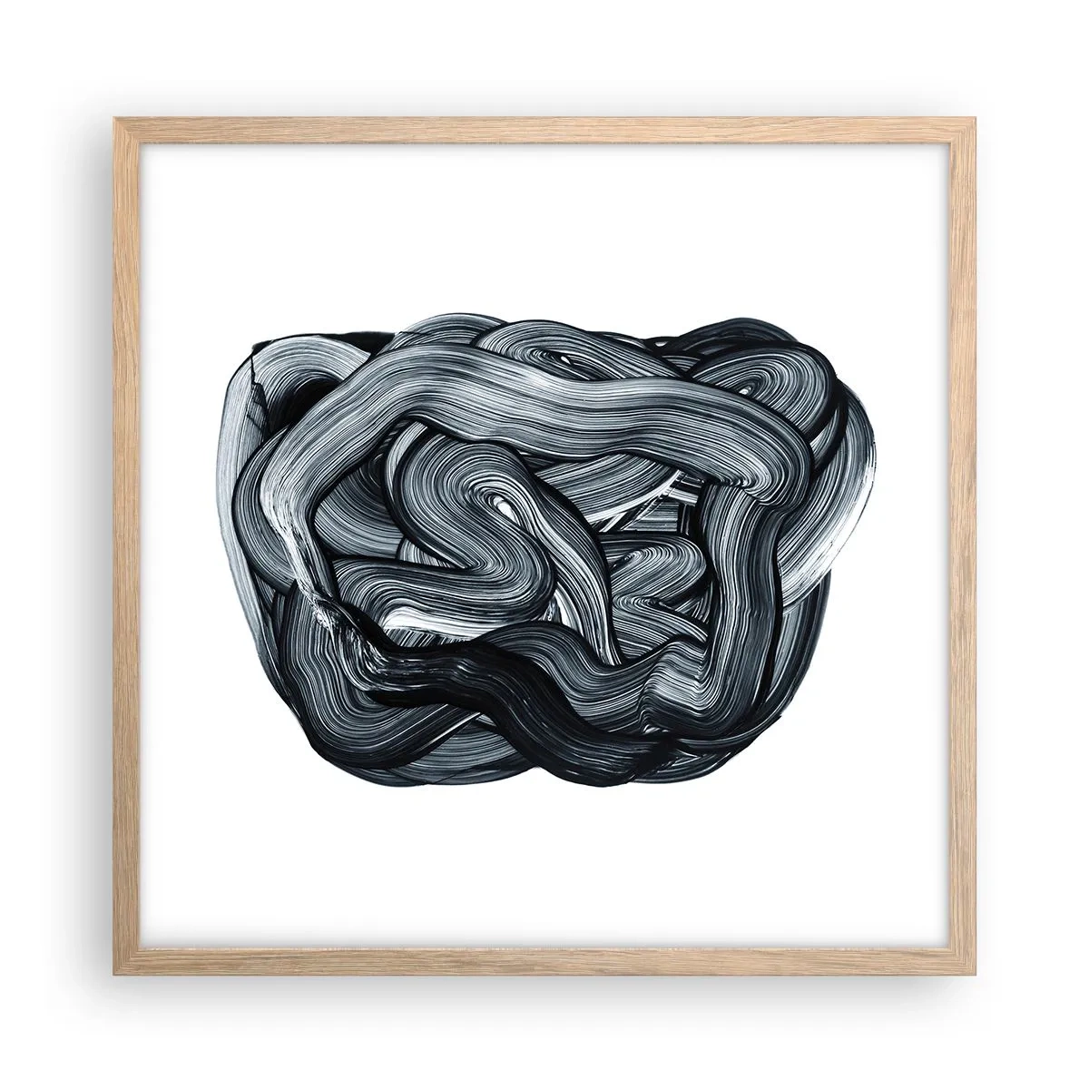 Poster in einem Rahmen aus heller Eiche - Es ist nicht so einfach - 50x50 cm