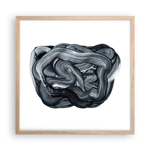 Poster in einem Rahmen aus heller Eiche - Es ist nicht so einfach - 50x50 cm