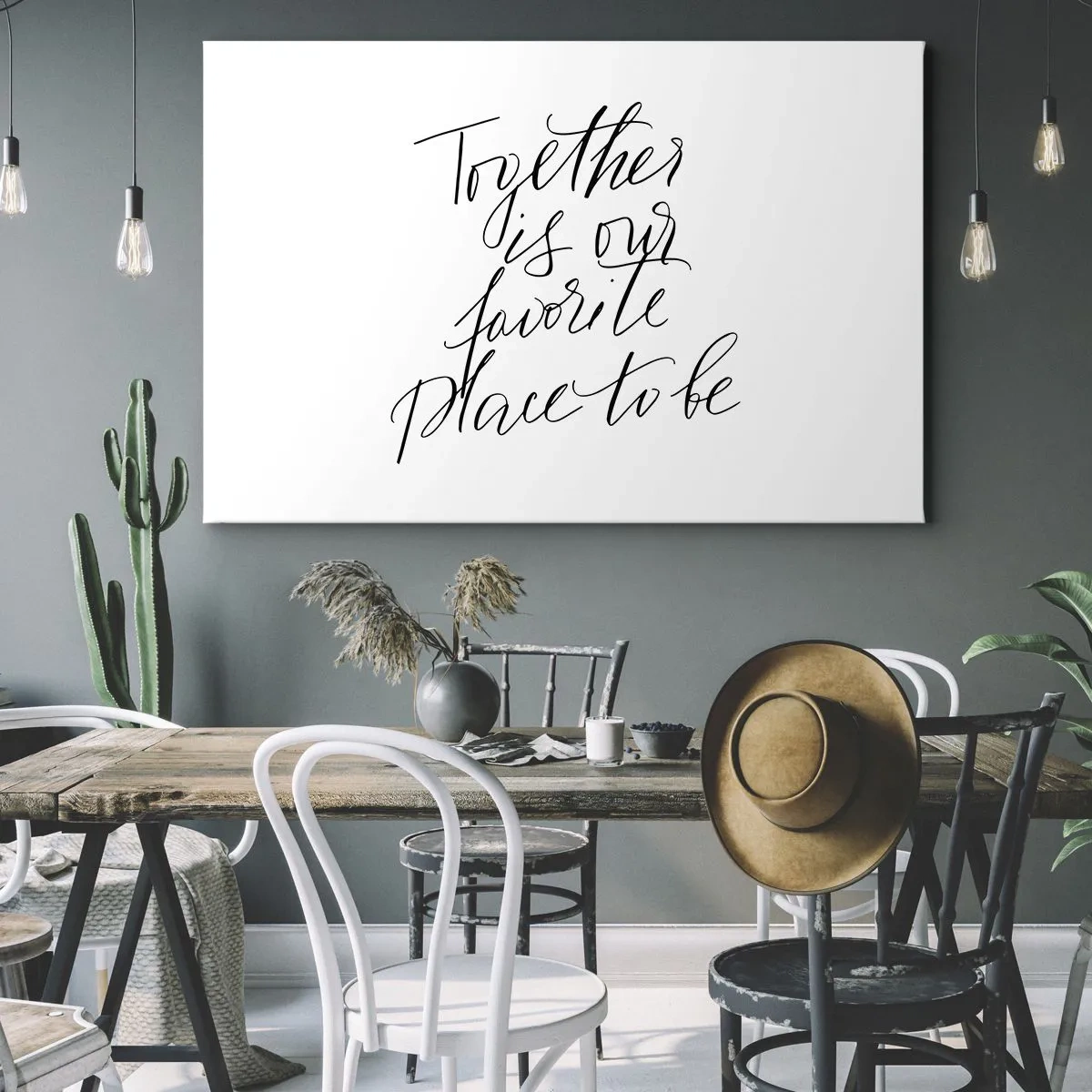 Bild auf Leinwand - Leinwandbild - Typografische Inschrift im eleganten Stil auf weißem Hintergrund - 70x50cm - Fühlst du das auch? - Moderne Wanddekoration für Wohnzimmer und Schlafzimmer ARTTOR