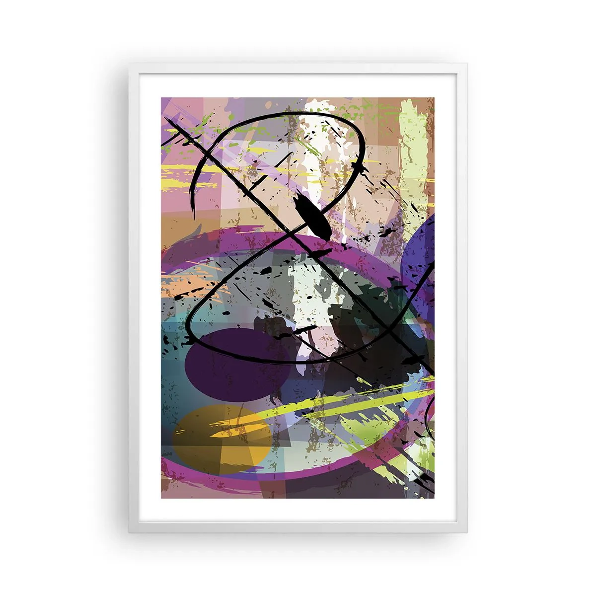 Poster in einem weißen Rahmen - Du kannst geradeaus oder umhergehen - 50x70 cm