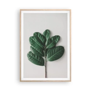 Poster in einem Rahmen aus heller Eiche - Eine Zeichnung purer Natur - 70x100 cm