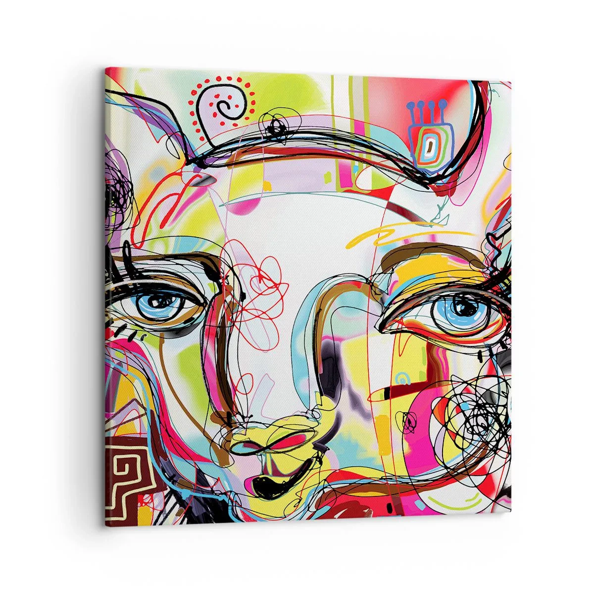 Bild auf Leinwand - Leinwandbild - Der Reichtum des Abiturs der Katze - 50x50 cm