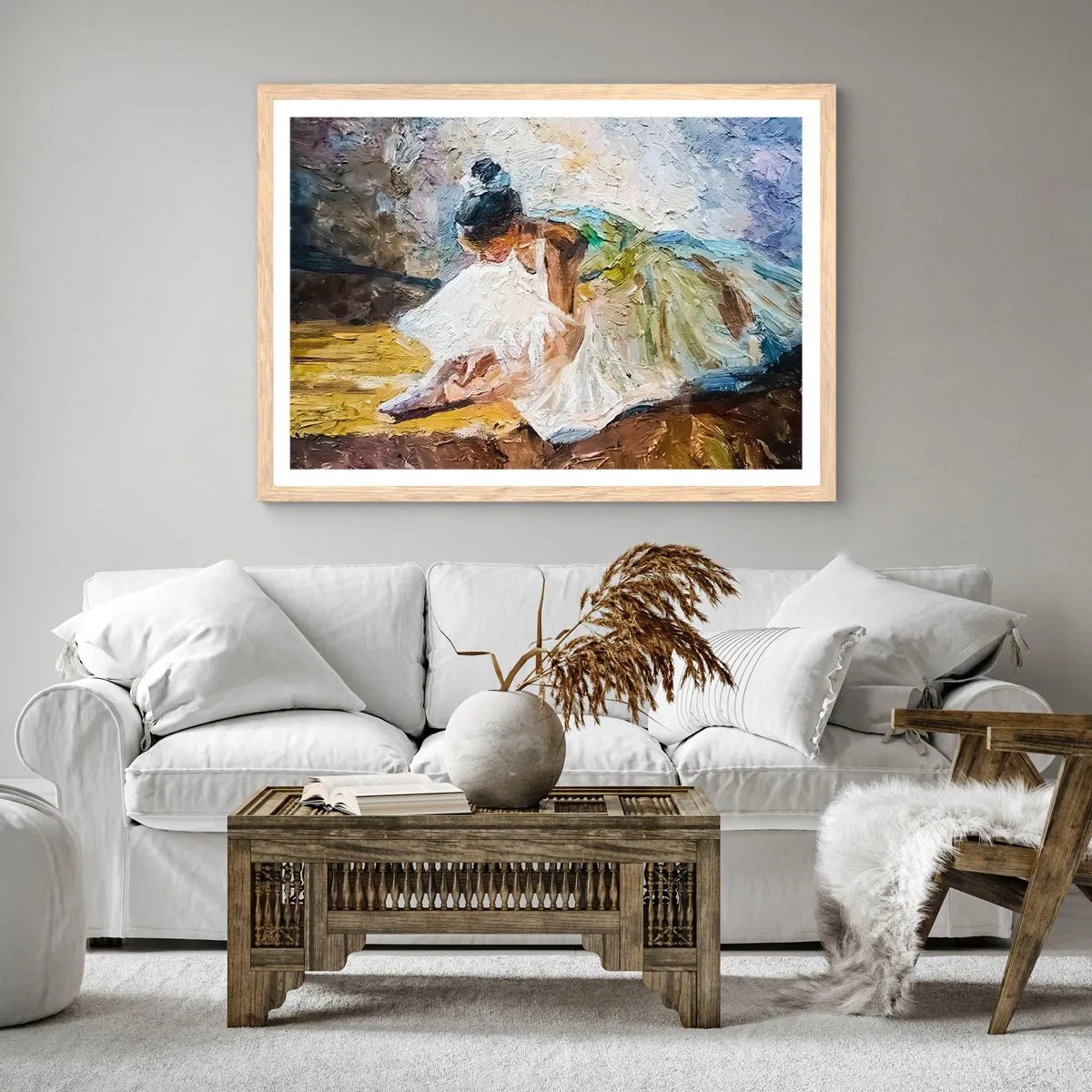 Poster in einem Rahmen aus heller Eiche - Aus einem Gemälde von Degas - 100x70 cm