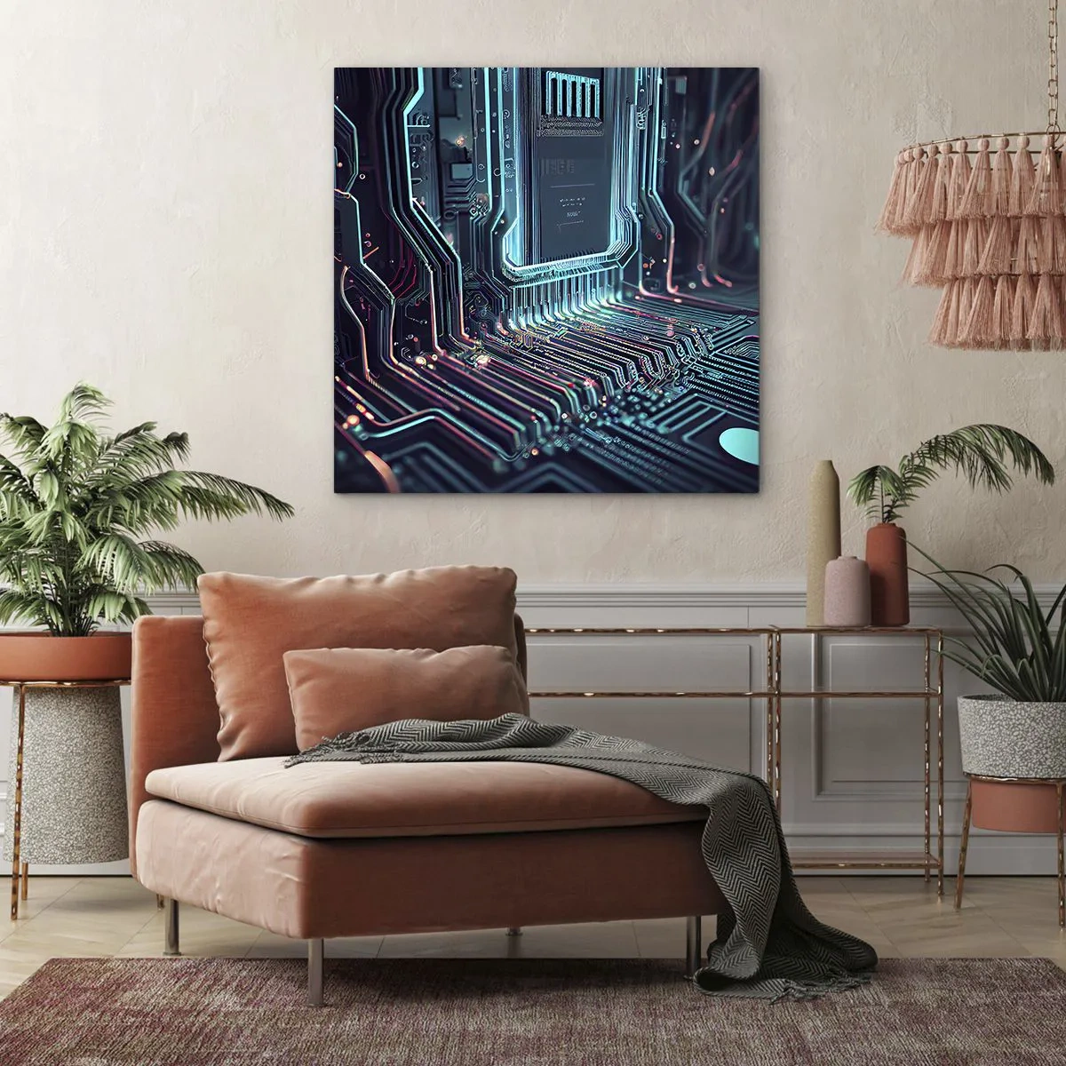 Bild auf Leinwand - Leinwandbild - Ich denke nur… - 70x70 cm