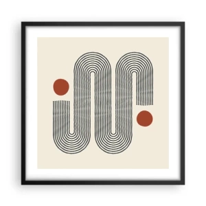 Poster in einem schwarzem Rahmen - Vom Anfang bis zum Ende - 50x50 cm