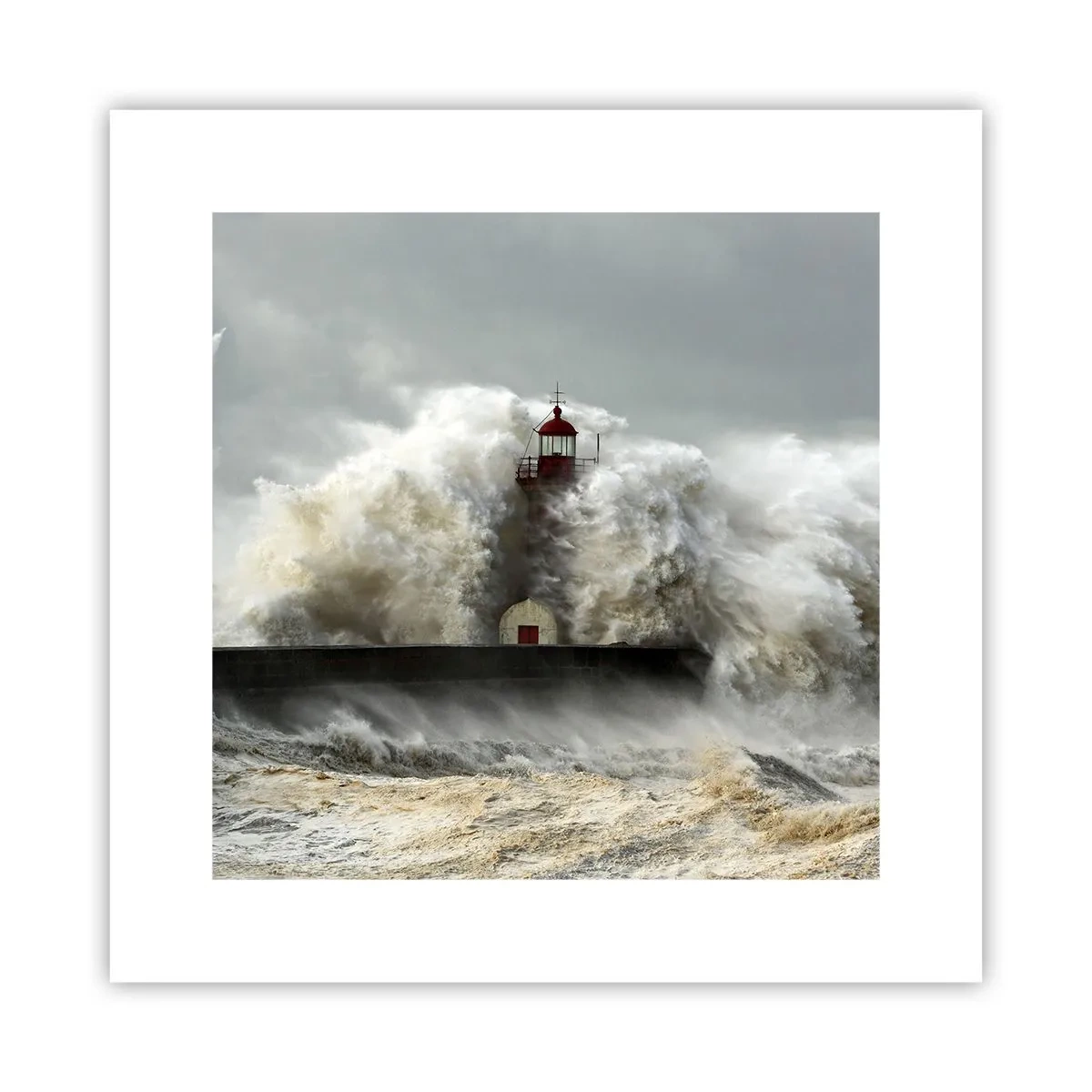 Poster - Die Wut des Ozeans - 30x30 cm