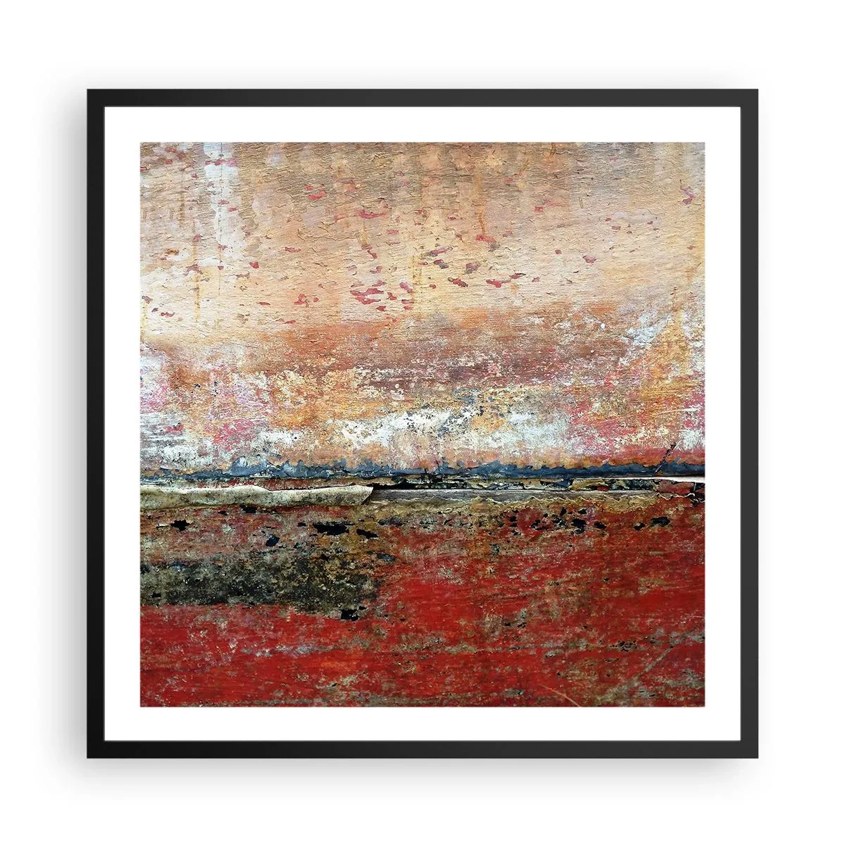 Poster in einem schwarzem Rahmen - Vielleicht liegt es am Meer - 60x60 cm