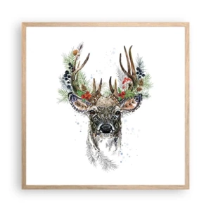 Poster in einem Rahmen aus heller Eiche - Im festlichen Gewand - 60x60 cm