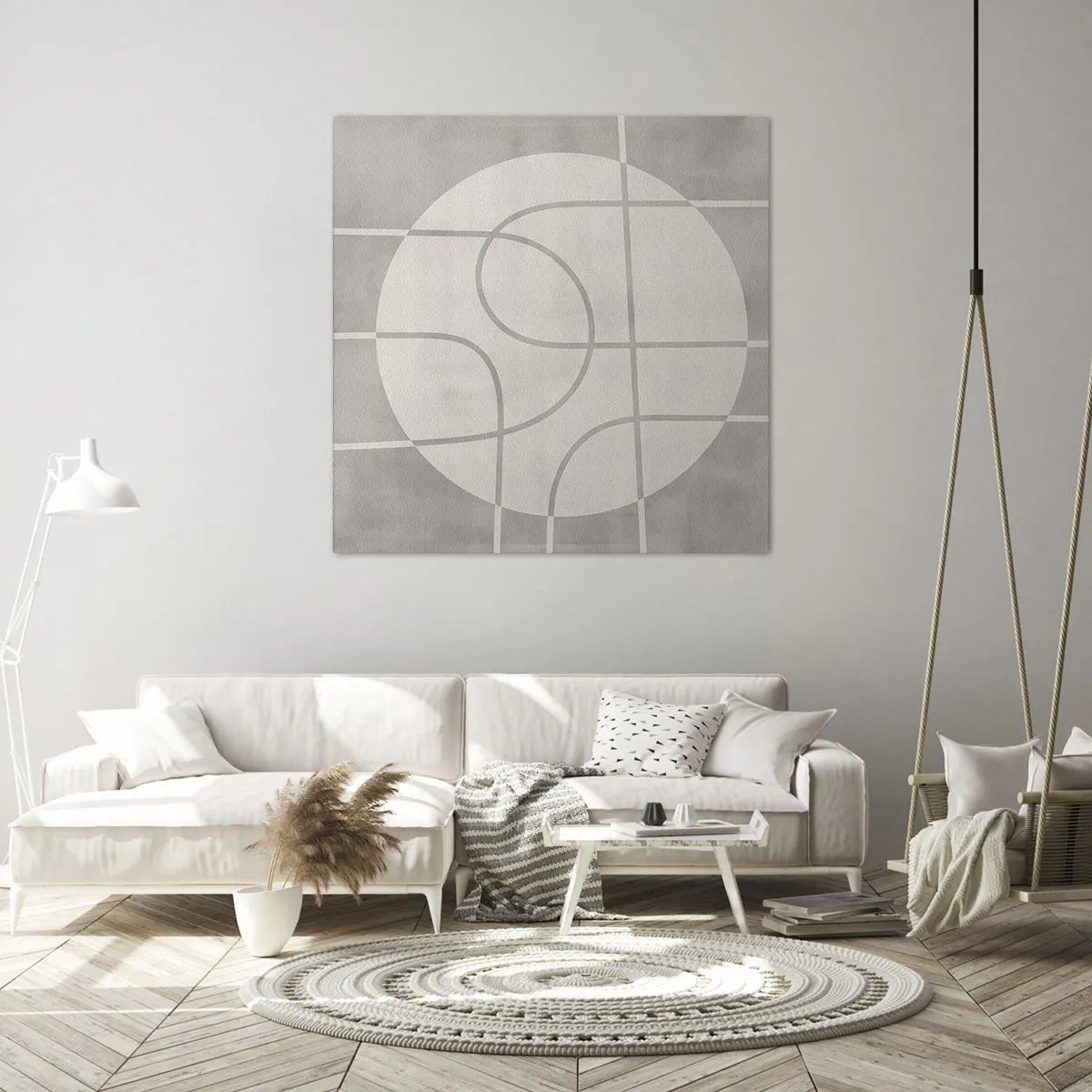Bild auf Leinwand - Leinwandbild - Kreisförmig und geradeaus - 70x70 cm