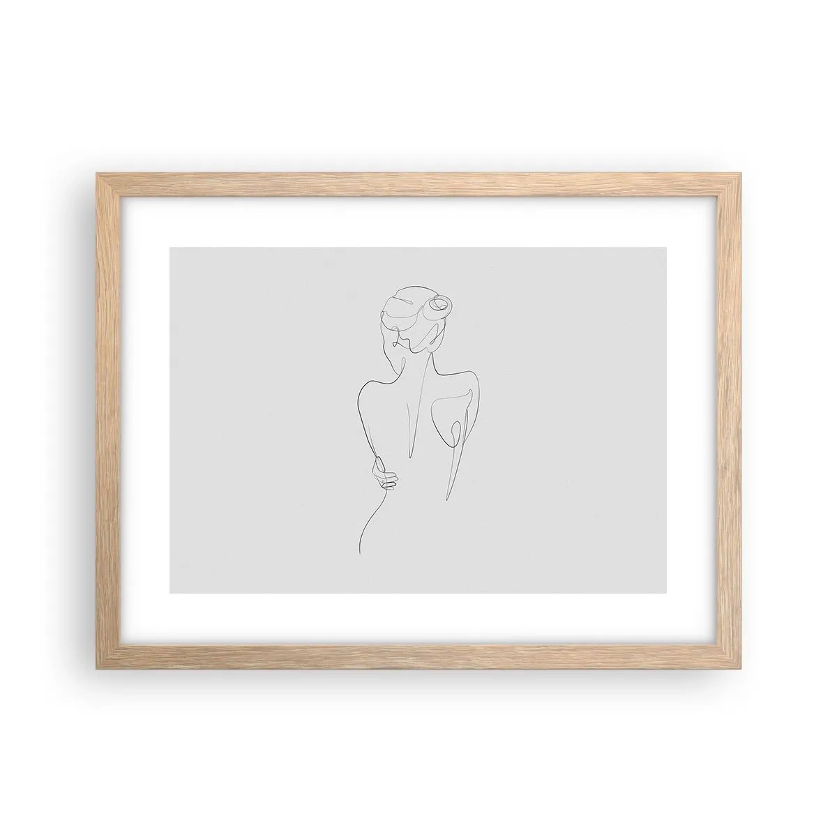 Poster in einem Rahmen aus heller Eiche - Körpermusik - 40x30 cm