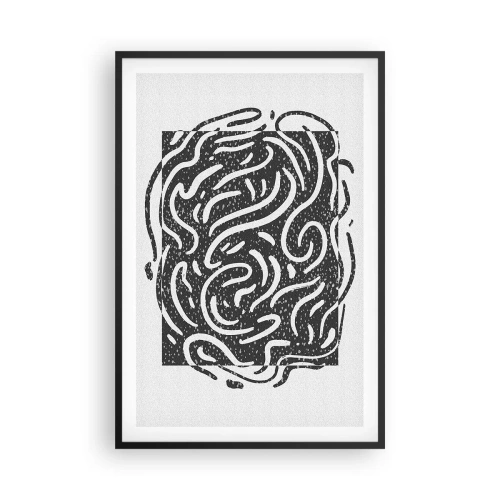 Poster in einem schwarzem Rahmen - Abstraktion: Freudentanz - 61x91 cm