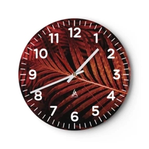 Wanduhr - Glasuhr - Die Hitze des Lebens - 30x30 cm