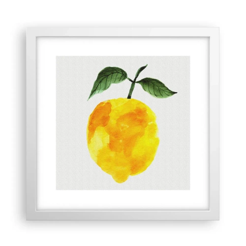 Poster in einem weißen Rahmen - So schmeckt man die Sonne - 30x30 cm