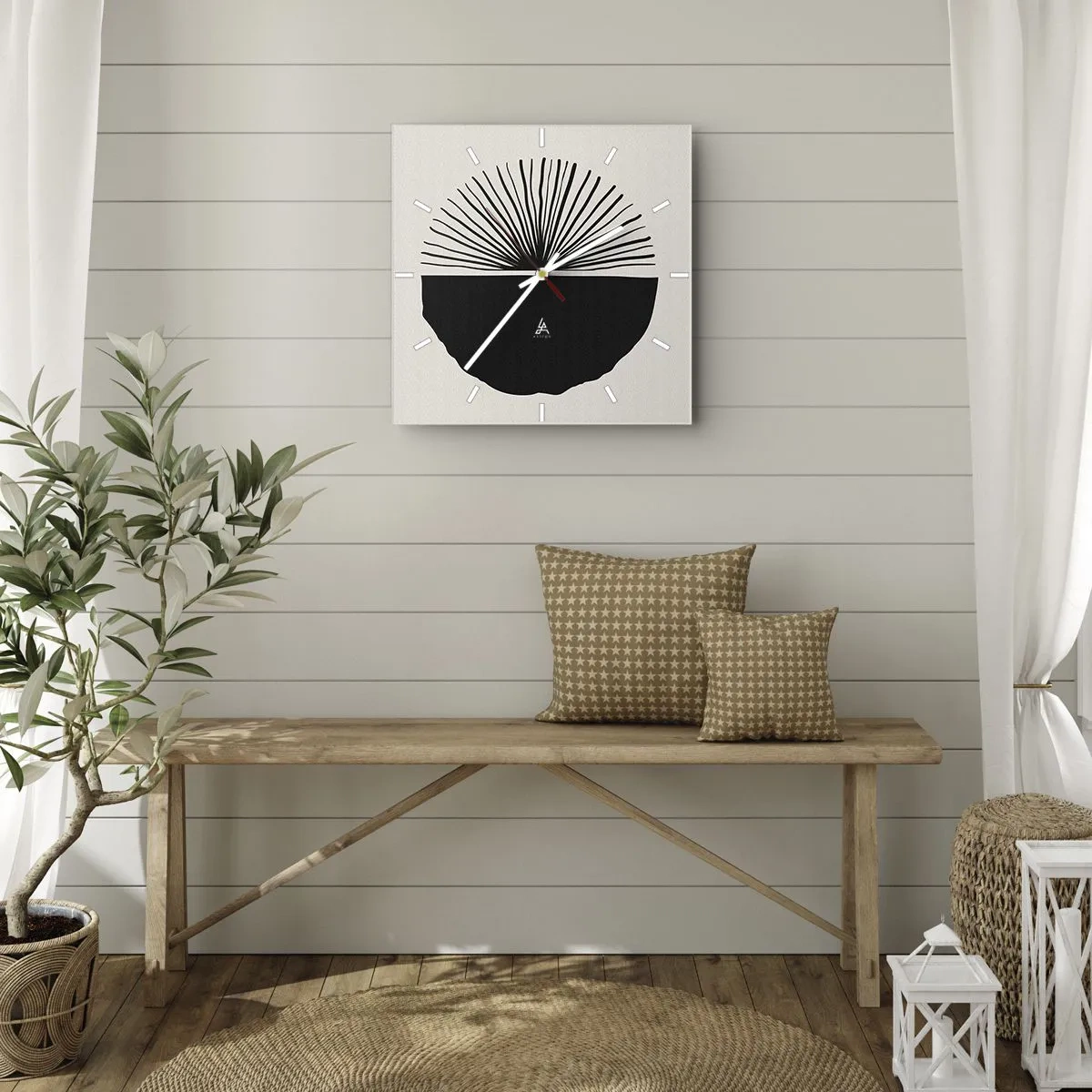 Wanduhr - Glasuhr - Eine Reihe von Möglichkeiten - 40x40 cm