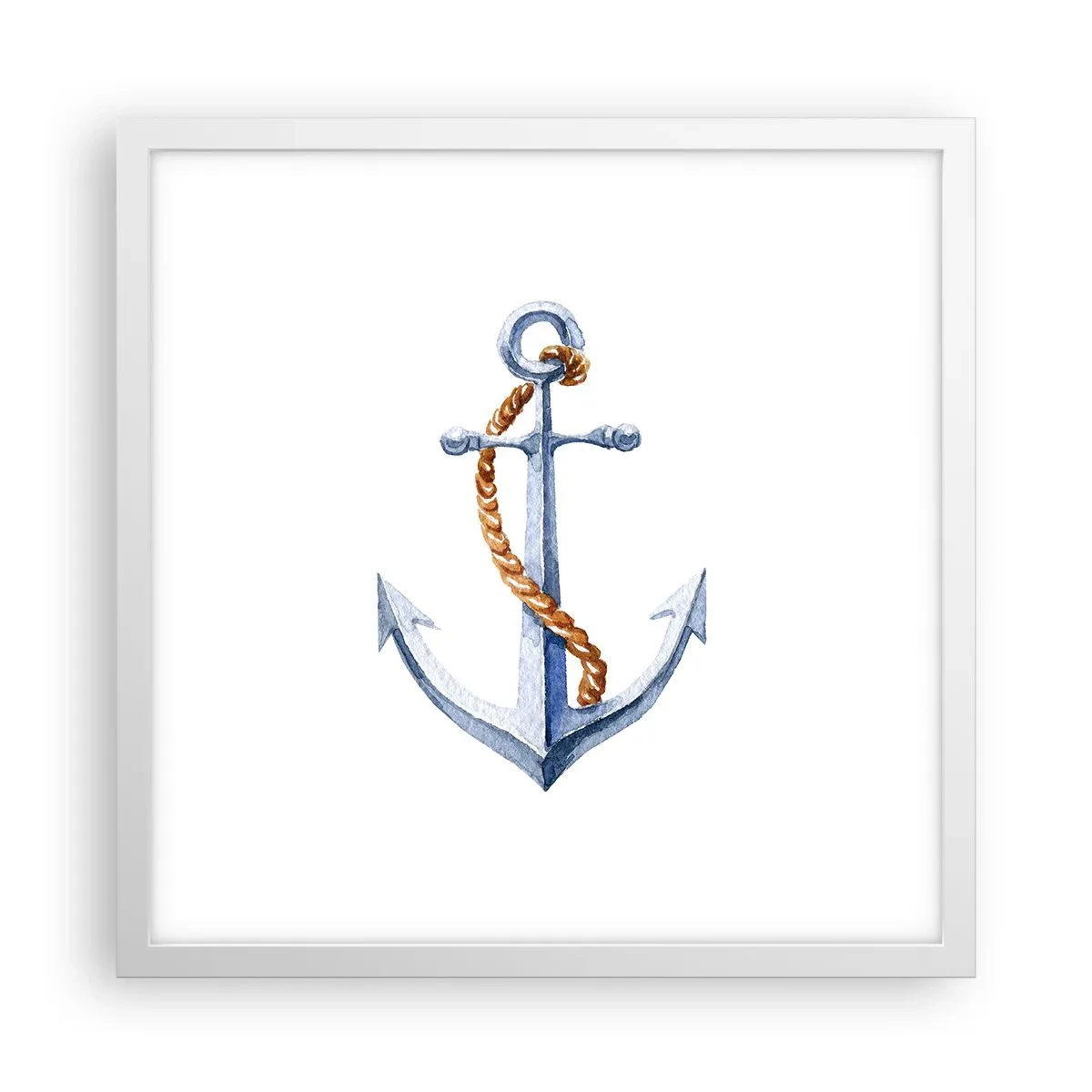 Poster in einem weißen Rahmen - Ahoi Abenteuer! - 40x40 cm