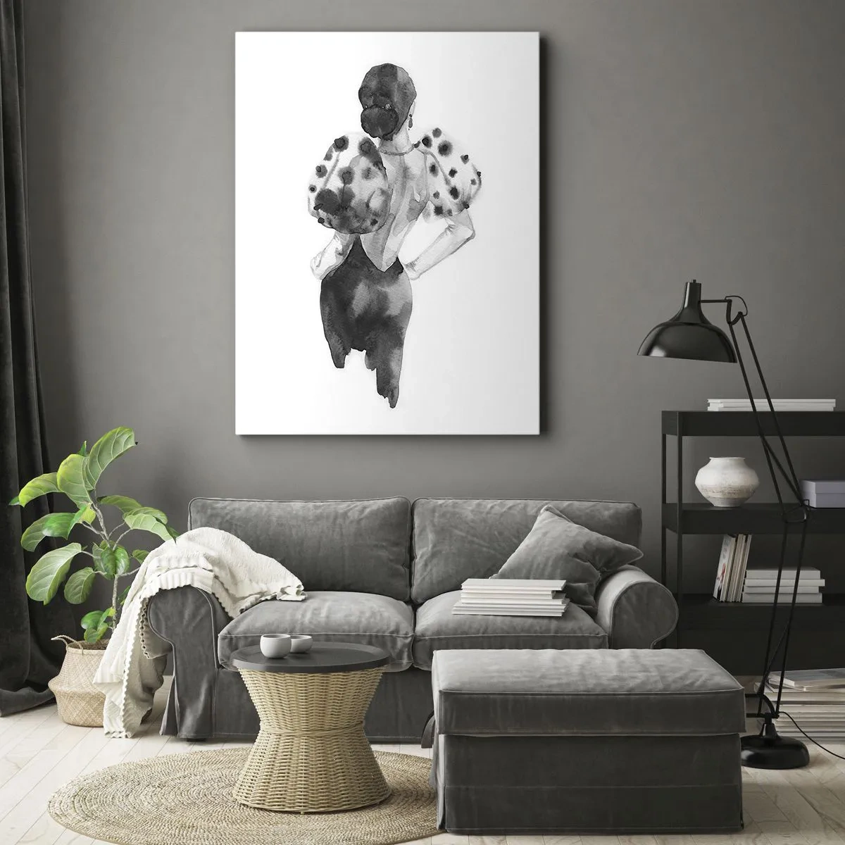 Bild auf Leinwand - Leinwandbild - Sie ging direkt vorbei - 45x80 cm