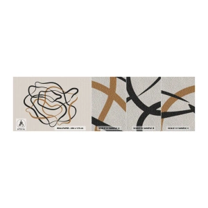 Fototapeten Muster Premium Sand - Alles ging schief - Boho, Abstraktion, Linien - 100x30 cm