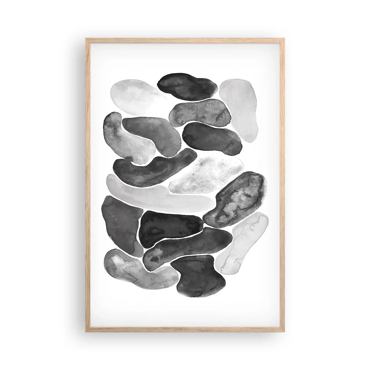 Poster in einem Rahmen aus heller Eiche - Felsige Abstraktion - 61x91 cm