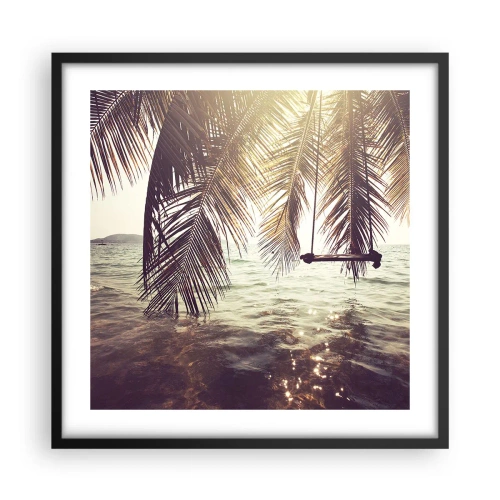 Poster in einem schwarzem Rahmen - Sie können nach Belieben in den Wolken schwingen - 50x50 cm