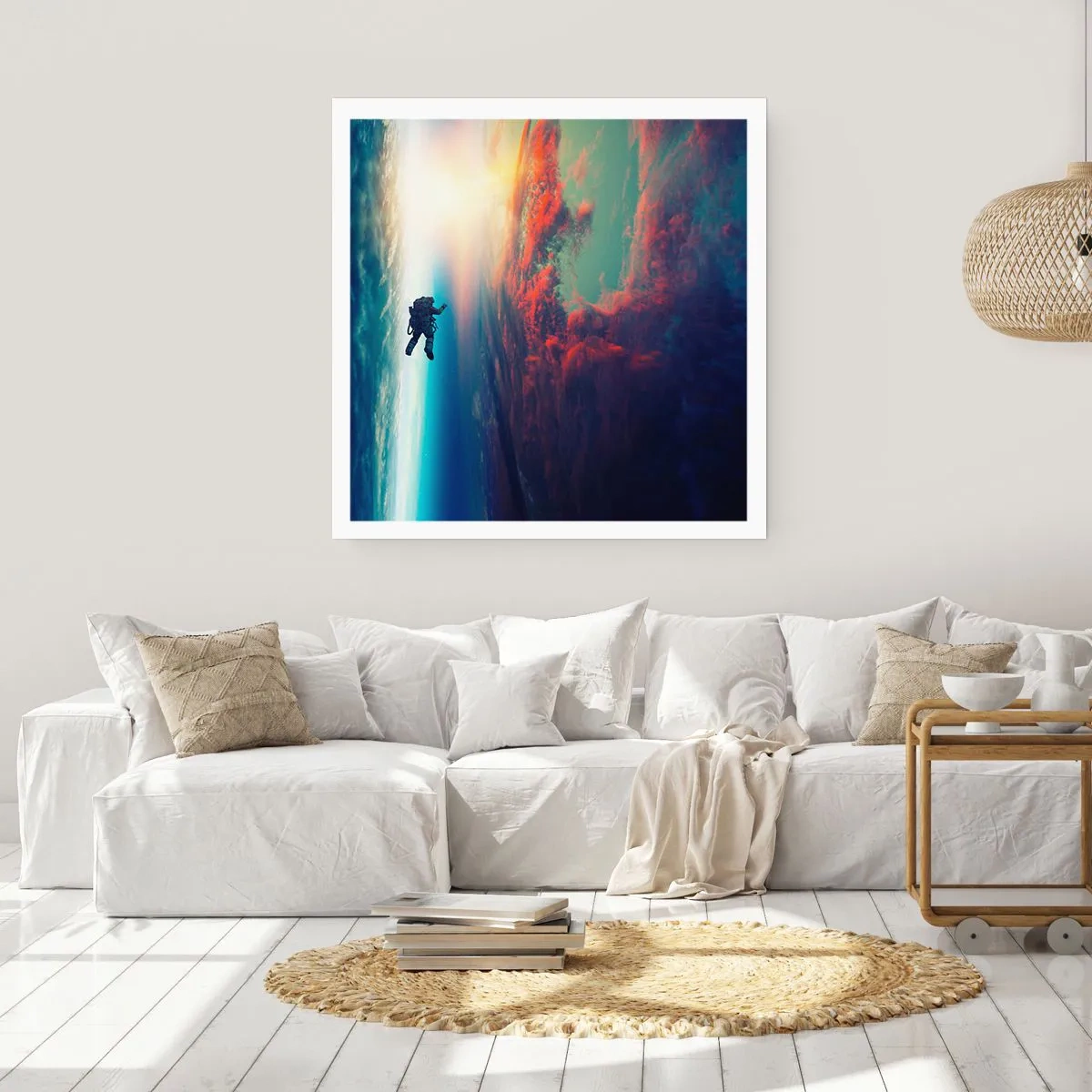 Poster - Sich dem Universum stellen - 40x40 cm