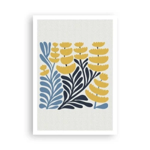 Poster - Sonniges Blumenbeet - 70x100 cm