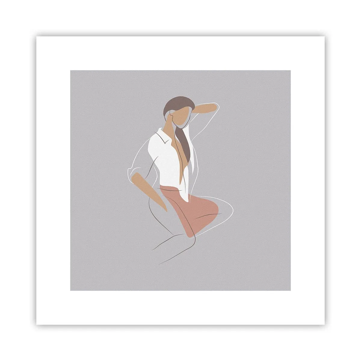 Poster - Umriss der Anmut - 30x30 cm