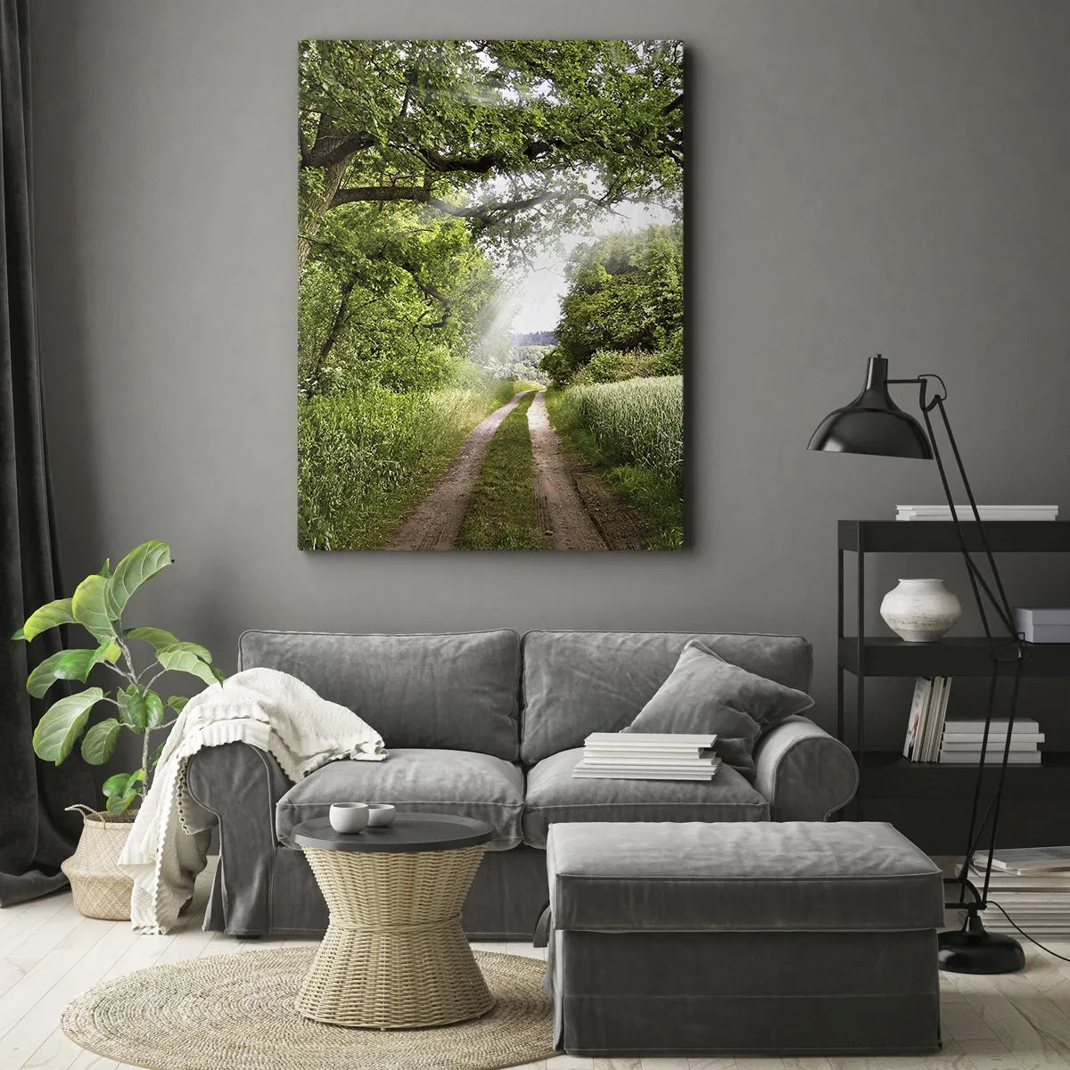 Bild auf Leinwand - Leinwandbild - Et in Arcadia ego - 65x120 cm