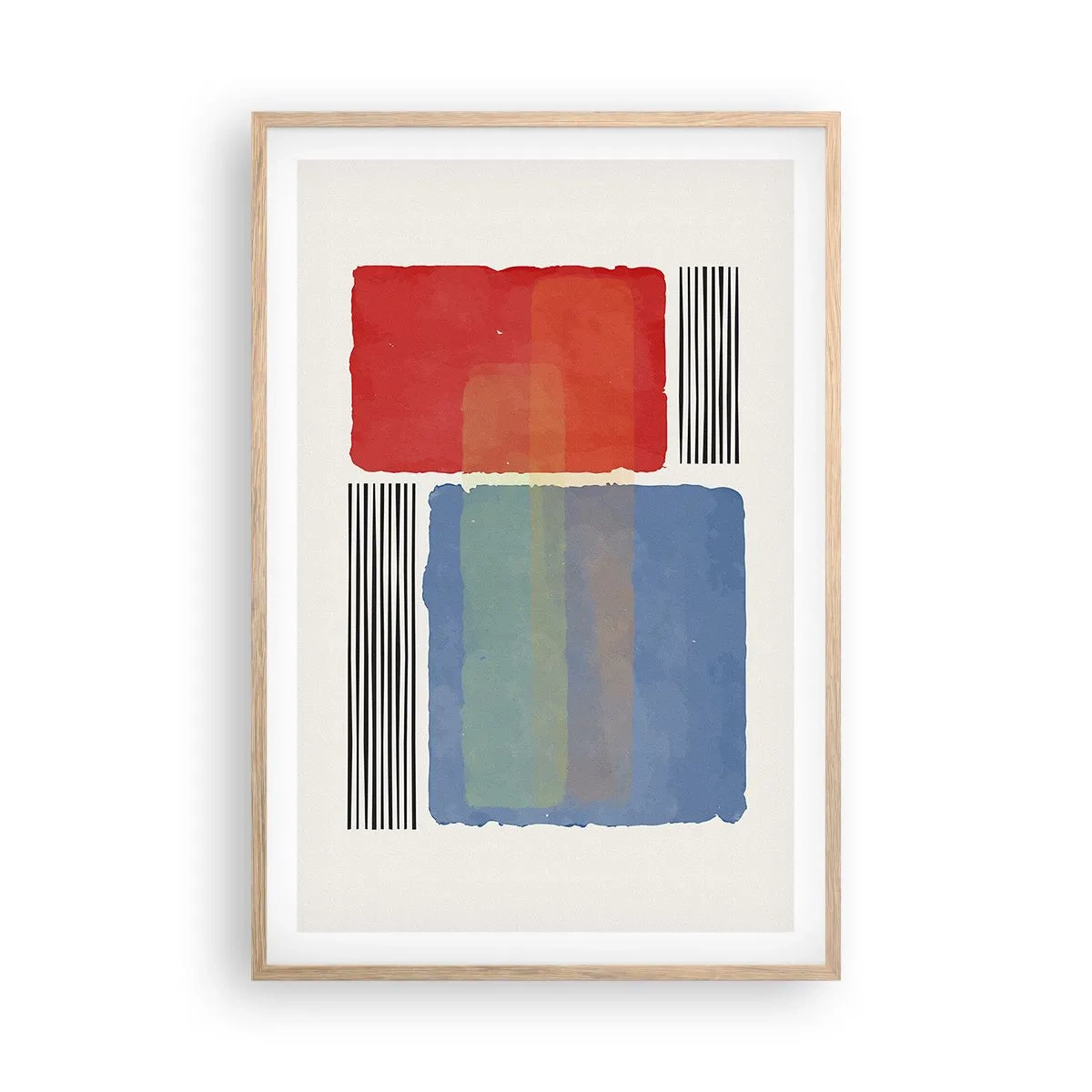 Poster in einem Rahmen aus heller Eiche - Der Geist und der Buchstabe der Geometrie - 61x91 cm