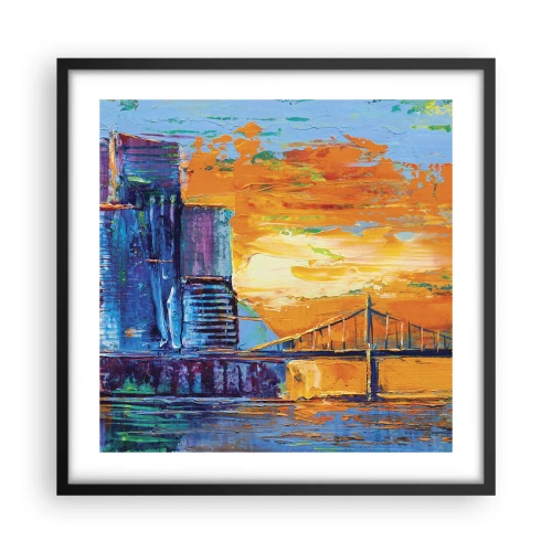 Poster in einem schwarzem Rahmen - Kultur und Natur - 50x50 cm