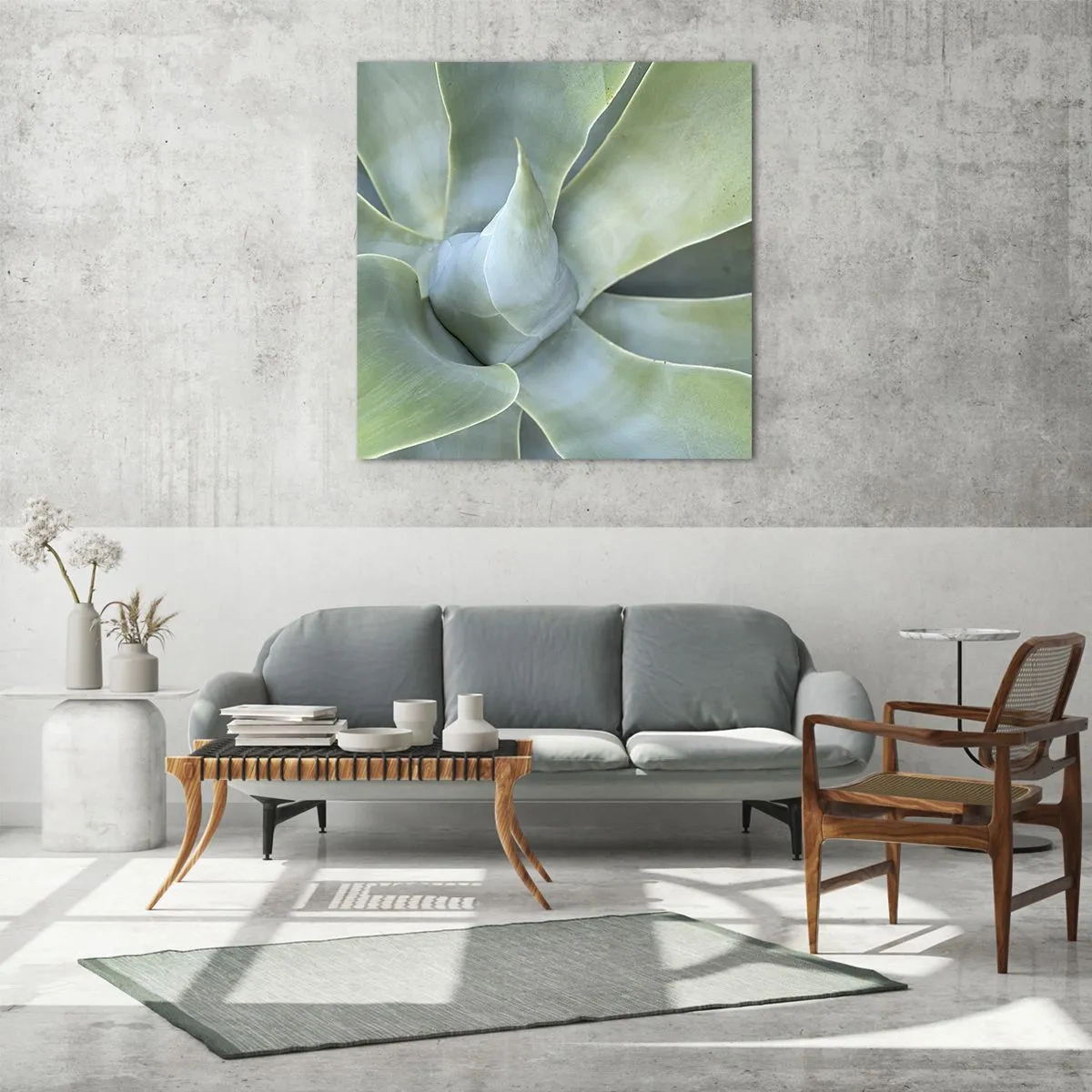 Glasbild - Bild auf glas - Geburt des Grüns - 60x60 cm