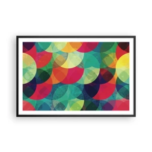 Poster in einem schwarzem Rahmen - Aufstieg zum Regenbogen - 91x61 cm