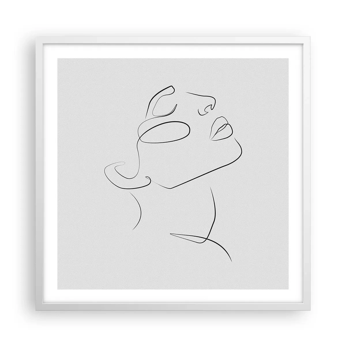 Poster in einem weißen Rahmen - Die Drehungen und Wendungen der Träume - 60x60 cm