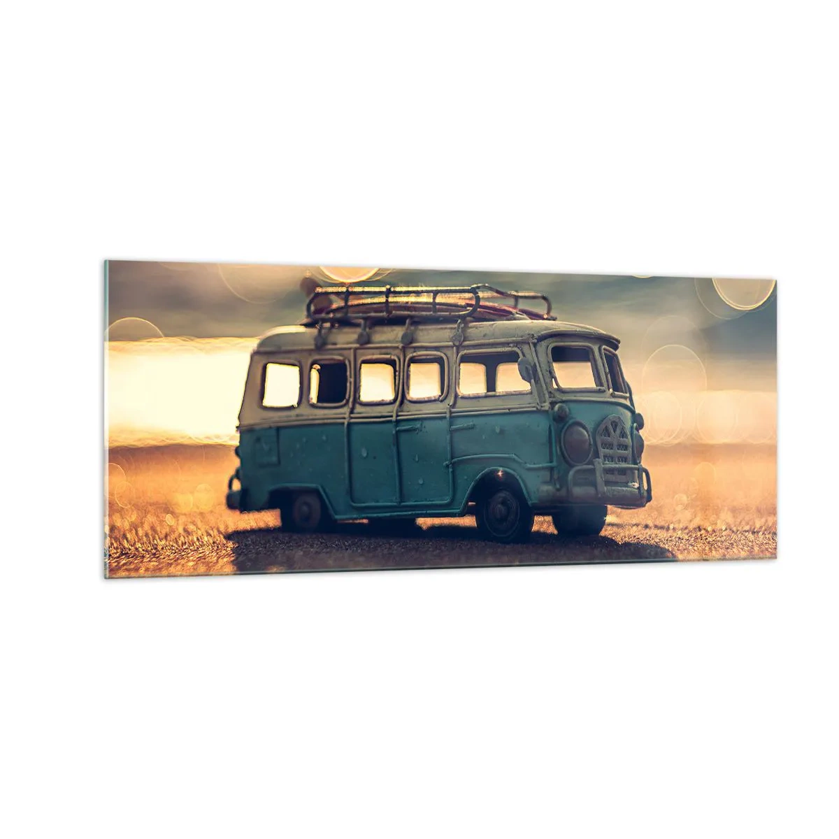 Glasbild - Bild auf glas - Das Ende der Idole: Geld und Arbeit - 100x40 cm