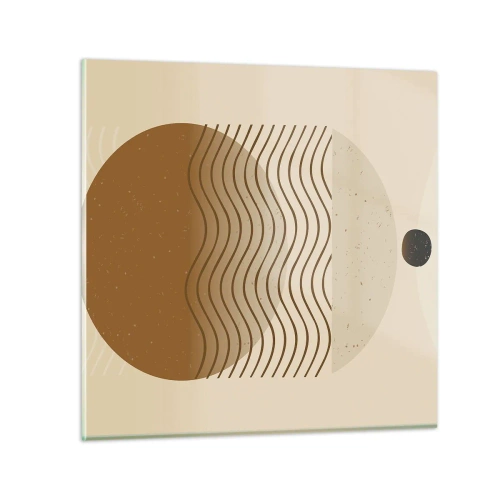 Glasbild - Bild auf glas - Zur Entstehung geometrischer Figuren - 40x40 cm